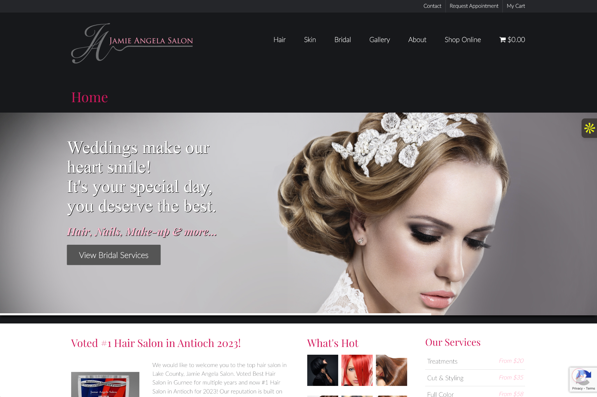 jamieangelasalon.com website